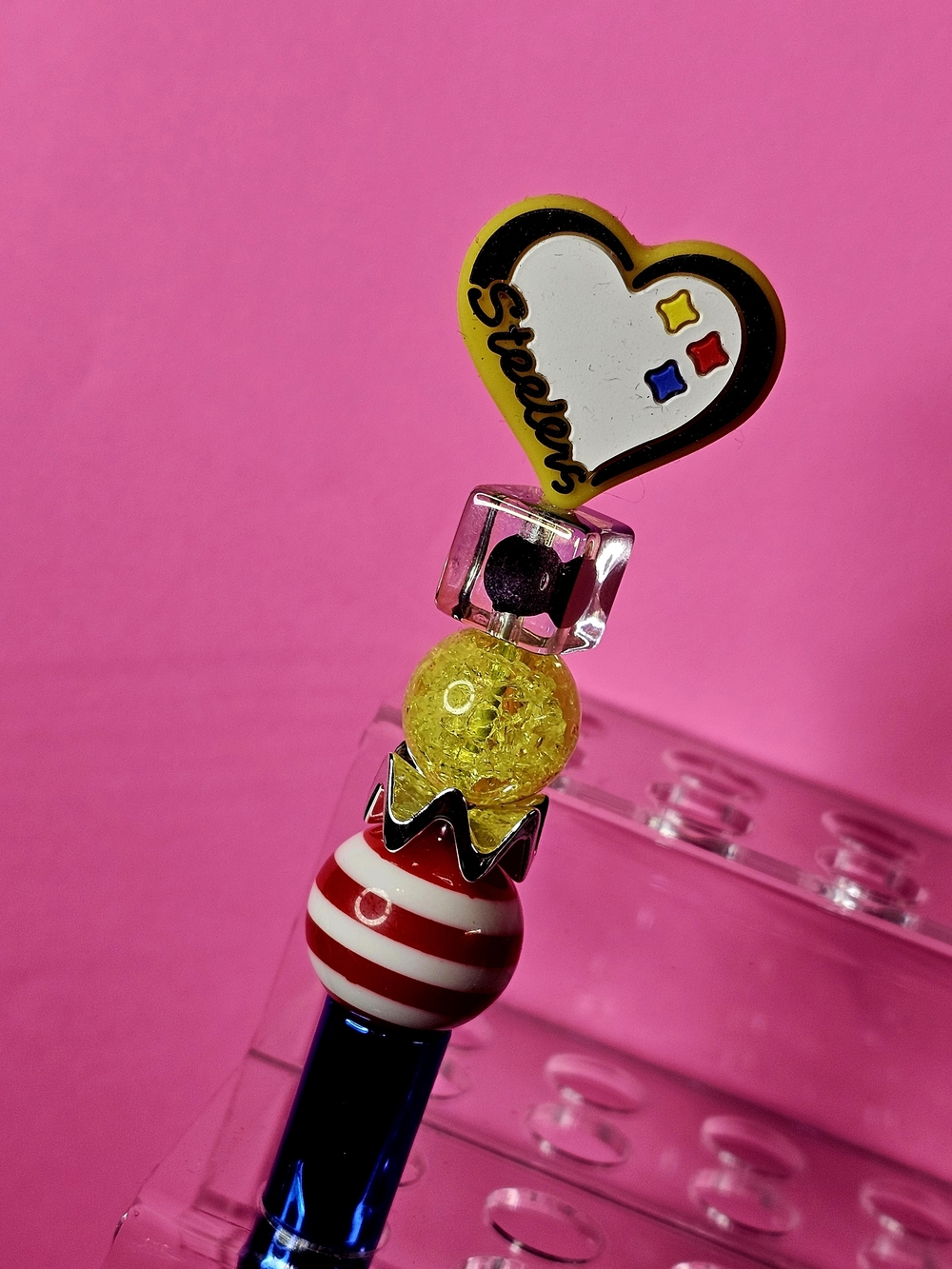 NFL Pittsburg Steelers Sparkly/Blingy Custom Created Super Fan Pen
